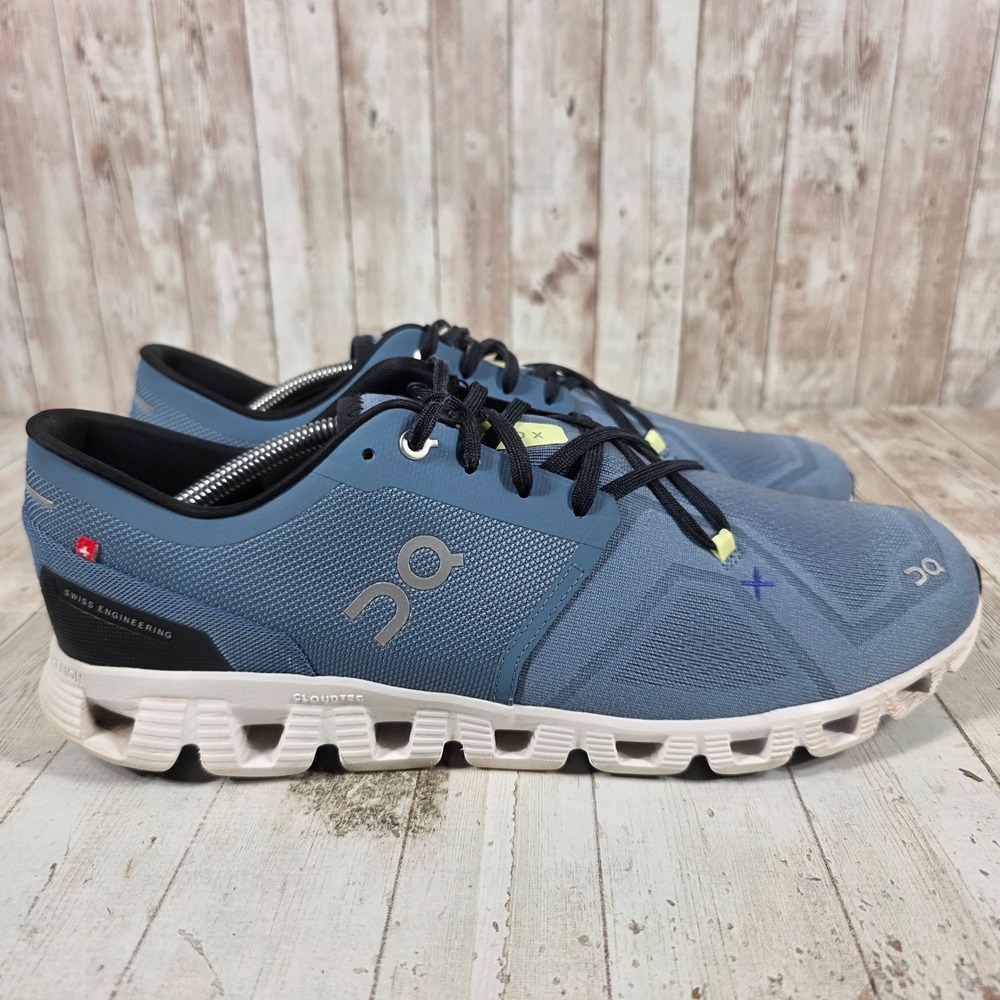 On Cloud X Mens Running Shoes Blue Black Training Sneakers 60.98255 Size 12.5